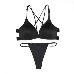 Cloud Front Open Padded Bra and Panty Set