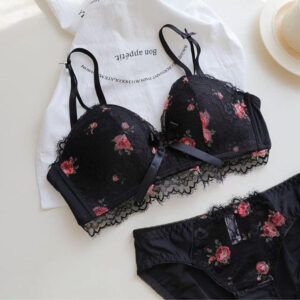 Flower Push Up Bridal Bra with Adjustable Straps