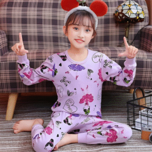 NEW PURPLE LOVE PRINTED KIDS WEAR